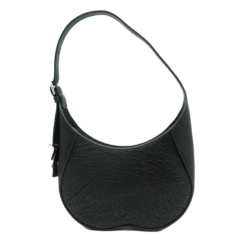 Burberry Chess Baguette Shoulder Bag Black Leather
